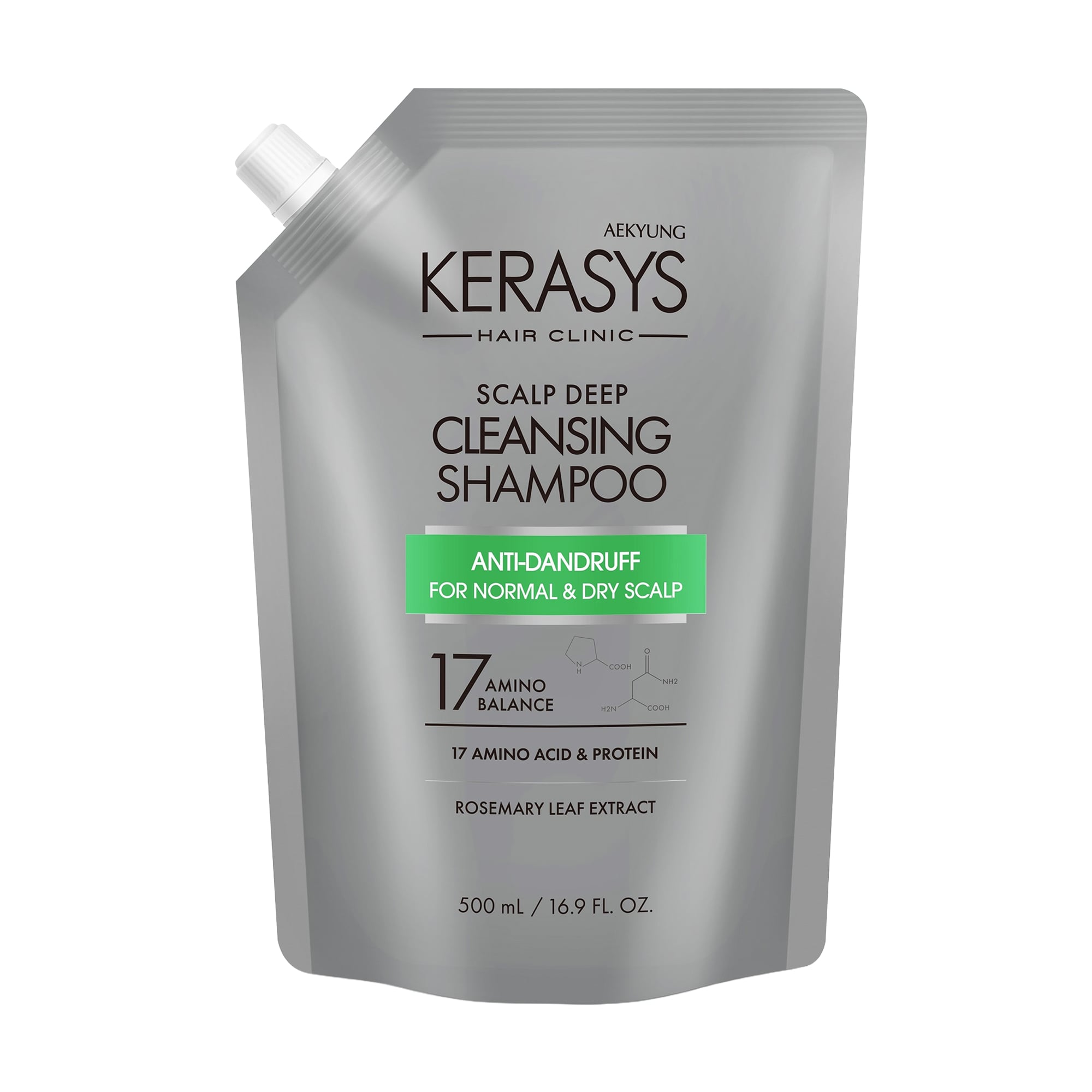 Шампунь KeraSys Scalp Deep Cleansing Shampoo для нормальної та сухої шкіри голови, 500 мл (дойпак)